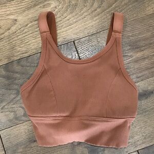 Ribbed Pink Crop Top